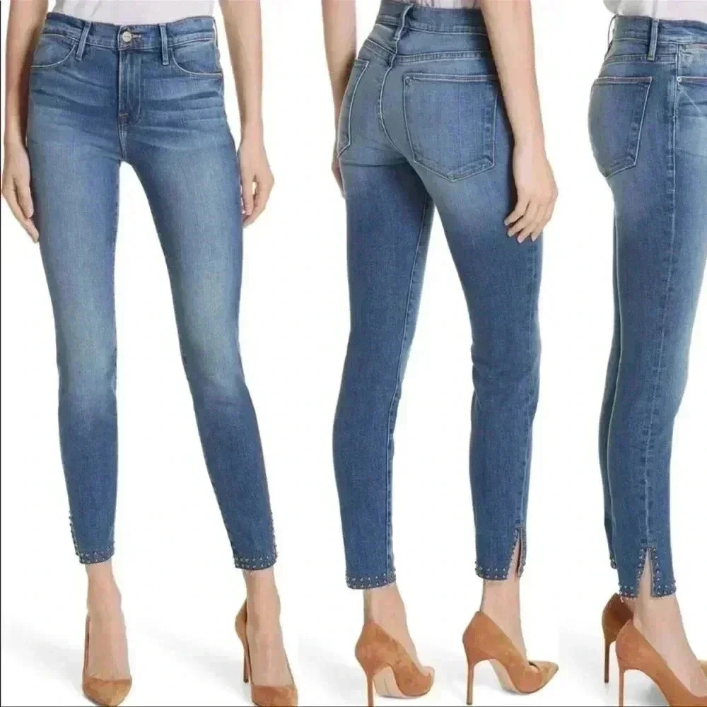 frame le high skinny jeans size 24